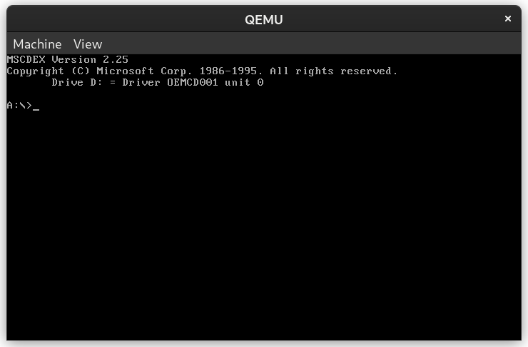 DOS command line prompt